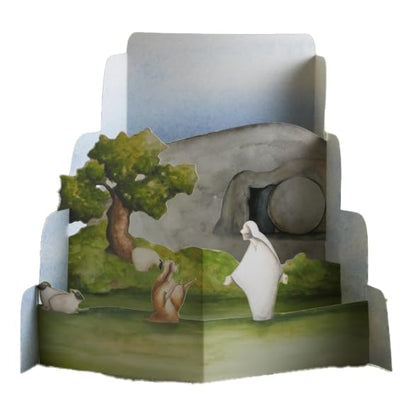 Kate Lee That I May Know Easter Resurrection Diorama - 4-Pc Tomb Set 10 in - size: 10"x9.5"x7.5"