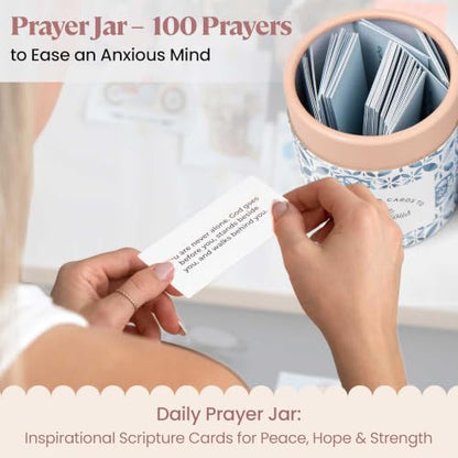 Love in Faith Prayer Box – Prayer Jar to Ease an Anxious Mind | Bible Verse Jar | Inspirational Gifts for Women | Catholic Gifts