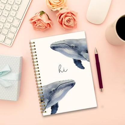 Cute Ocean Animal Humpback Whale Gift Journal Notebook for Women Girl - color: HumpbackWhale