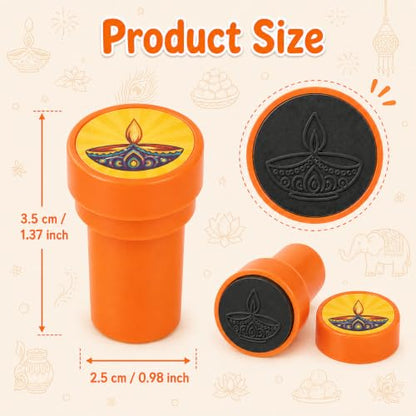 Cinrobiye 24 Pcs Diwali Stampers Party Favor Set, Cute Festival of Lights Stamps for Kids Diwali Celebration, Classroom Rewards, Cultural Party Supplies, Goody Bag Fillers, Holiday Party Favors - color: Diwali