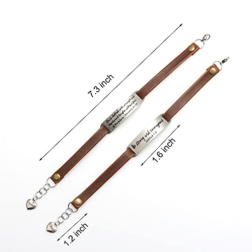 Yiyang Christian Gifts Leather Bracelet for Women Inspirational Faith Bible Verse Religious Jewelry Christmas Birthday Baptism Gift for Women - style: Walk by faith, not by sight 2 Corinthians 5:7