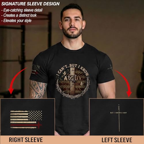 I Can't But I Know A Guy Shirts, Religious Shirts for Men - color: Ds02-black, size: Medium