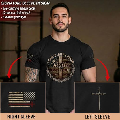 I Can't But I Know A Guy Shirts, Religious Shirts for Men - color: Ds02-black, size: XX-Large