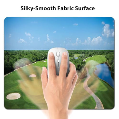 Aerial Tropical Golf Course Landscape Mouse Pad, Country Club View Desk Mat - color: Custom Designs Art 045