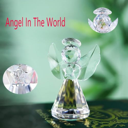 3'' Crystal Guardian Angel Figurine Gift For Women Christmas Angel Statue - style: Clear Angel