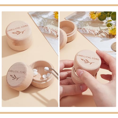 UNICRAFTALE 2 Pcs Umbilical Cord Keepsake Box Umbilical Cord Memorial Box - size: 4.95x3.7x4cm
