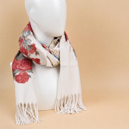 The Virgin Mary Bible Verse Shawls for Women, Catholic Christian Blanket Scarf Gifts or Mom Teacher Christmas - color: Red