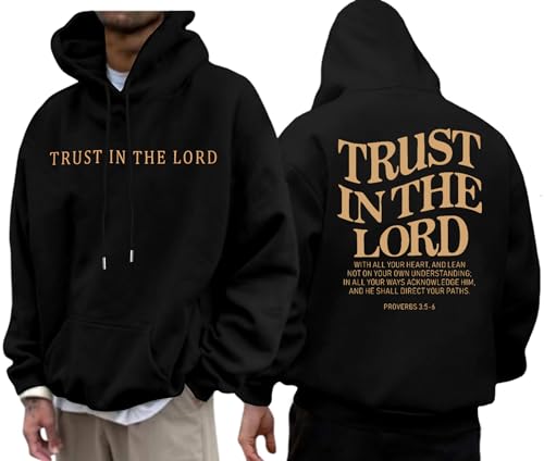 Christian Hoodies for Men Religious Faith Jesus Hoodie - color: Black02, size: Medium