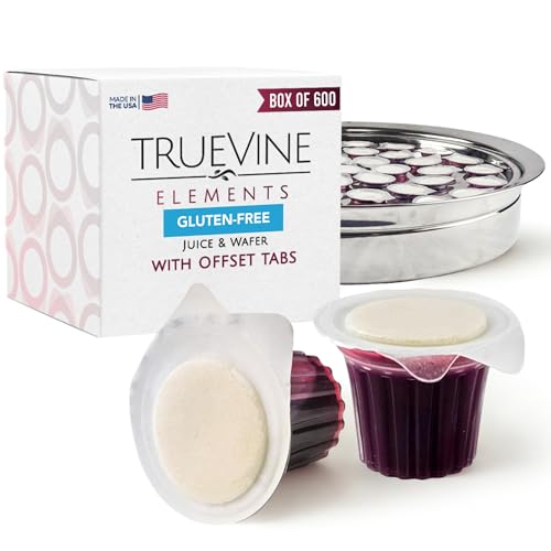 TrueVine Elements Gluten-Free Prefilled Communion Cups & Wafer Set (600 Ct) - size: 600 Count (Pack of 1)