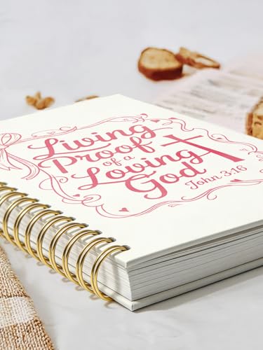 Christian Notebook for Women,Christian Gifts for Women Teen Girls Kids,Church Notes Journal，Bible Study Journal for Sermons,Faith Bible Verse Hardcover Spiral Notebook 5.5x8.3 Inch - color: JOHN 3:16 LIVING PROOF