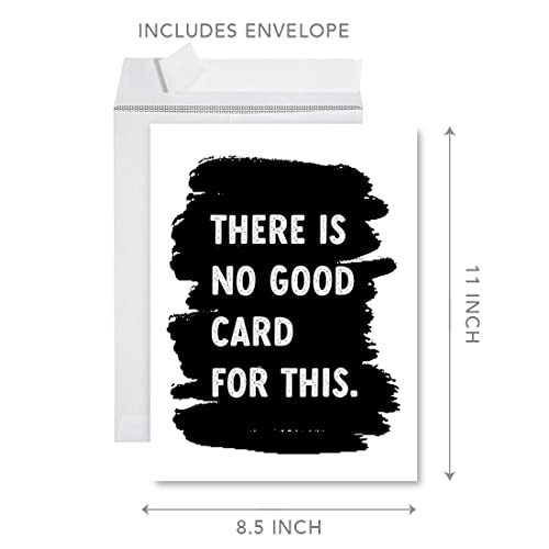 Andaz Press Jumbo Sympathy Card with Envelope - Sorry For Your Loss, Pet Loss Condolences Card with Big Blank Space - 8.5" x 11", 1-Pack - color: No Good Card For This