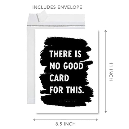 Andaz Press Jumbo Sympathy Card with Envelope - Sorry For Your Loss, Pet Loss Condolences Card with Big Blank Space - 8.5" x 11", 1-Pack - color: No Good Card For This