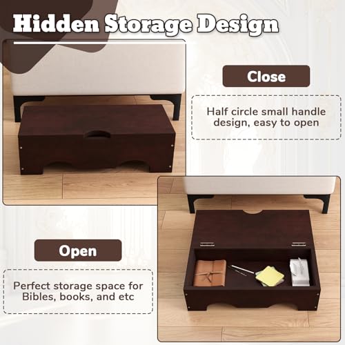 Kneelers for Praying, Wooden Prayer Kneeler Bench with Storage