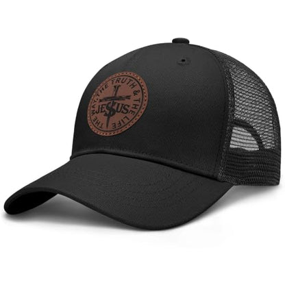 Christian Hats for Men Women Religious Gifts - color: Jesus- Black Mesh