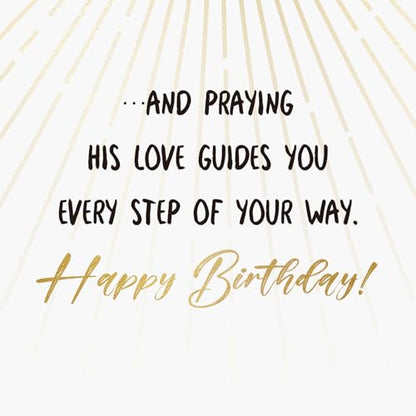 Religious Happy Birthday Card for Men Women Family Friends - color: Celebrating The Day
