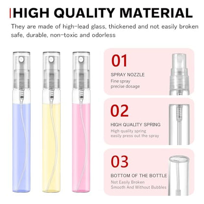 Mini Spray Bottle 10ml, Refillable Glass Spray Bottle, Glass Bottle Atomizer, Perfume Mouthwash Atomizer for Cleaning Refillable Container for Travel, Essential Oils, Perfume 40 Pcs, 10ml - size: 40PCS,10ML