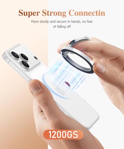 GVIEWIN Magnetic Phone Ring Holder, Compatible with MagSafe Phone Grip - color: Floratopia/White