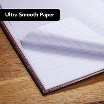 Black n' Red Notebooks, Business Journals, 3 Pack, 11-3/4" x 8-1/4", 96 Sheets, Ruled, Optik Paper, Hardcover, Casebound, Black (400123487) - size: 3 Pack, style: Large