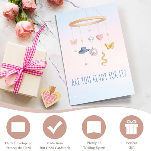 Baby Shower Card for New Parents, New Baby Congratulations Card for New Dad Mom, Pregnancy Congrats Cards Gift, Are You Ready For It - color: Baby Shower
