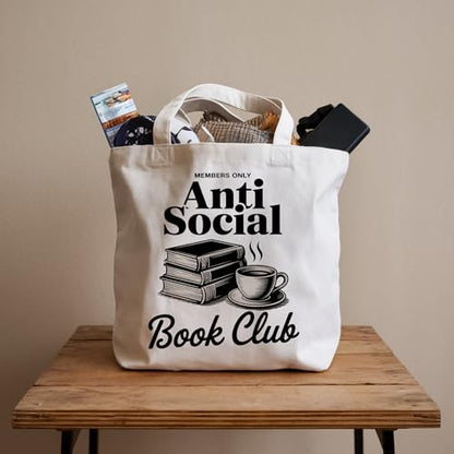 Book Lovers Gifts Canvas Tote Bag Tote Bag for Women Reusable Shoulder Bags for Grocery Beach Work - color: Silver