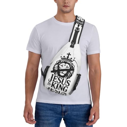 Jesus Crossbody Sling Bag For Women Men Fashion Jesus Is King Chest Bag Shoulder Sling Backpack Daypack For Sport Travel Hiking - color: Jesus is King 2