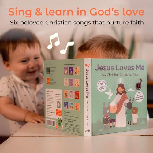 Cali's Books Jesus Loves Me Music Book for Toddlers 1-3 Years Old