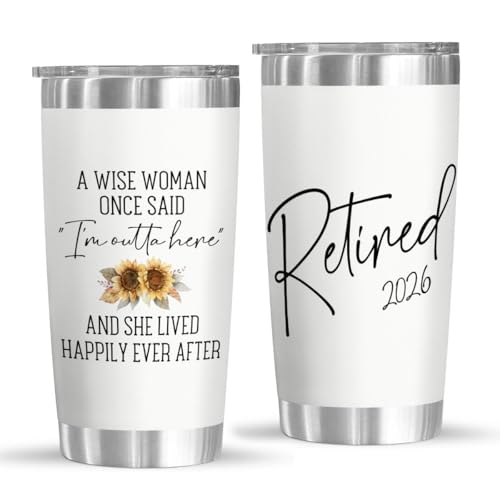 Retirement Gifts For Women - Retired 2026 Tumbler for Mom, Boss, Coworker