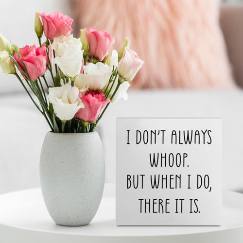 Funny Quotes Office Supplies Rustic Desk Decor White Wooden Box - color: White0390
