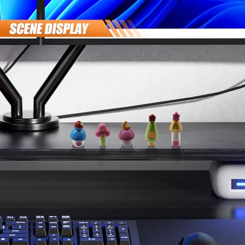 Craedli 5PCS Mini Resin House Car Dashboard Decorations, Mushroom Ornaments - size: 5PCS