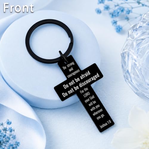 Cross Keychain for Men Bible Verse Christian Gifts Jesus Keychain for Women
