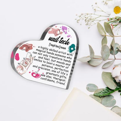 Nail Tech Gifts for Women, Thank You Gifts for Nail Tech, Manicurist Birthday Appreciation Gifts, Inspirational Sign for Nail Tech Room Decor, Gifts for Nail Technician Friends Sister - style: Nail Tech