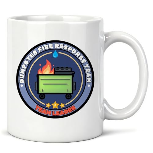 Funny Dumpster Fire Mug 11 oz, Team Leader Gifts for Employees Coffee Cups Ceramic, Funny Sarcastic Gifts for Coworkers Ceramic Mug for Coffee Tea Hot Cocoa Home Office Work - color: 13Child