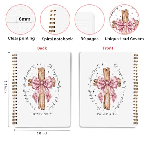 Church Notes Bible Journal for Women, Christian Gifts for Women Girls - color: Butterfly Cross