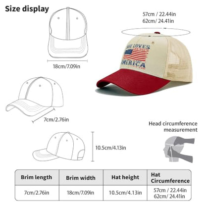 She Loves Jesus and America Too Hats for Womens Soft Washed Distressed Baseball - color: She Loves Jesus and America Toorice White With Wine Red Eaves3