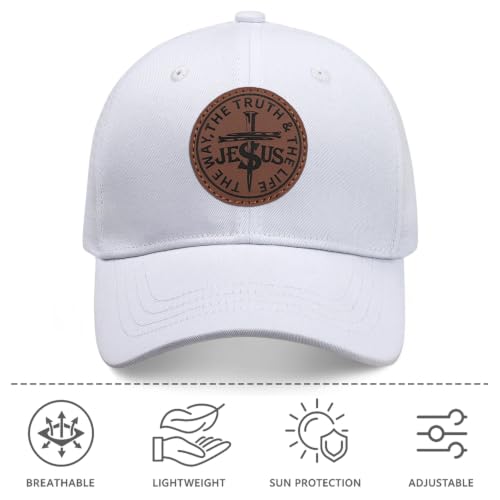 Christian Hats for Men Women Religious Gifts - color: Jesus- White
