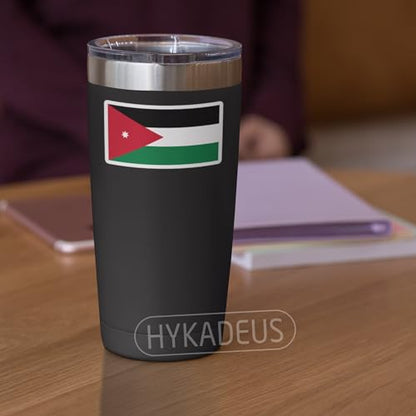 (3Pcs) Jordan Flag Sticker – Jordanian Stickers, Country Flag Vinyl Decal - color: Jordan