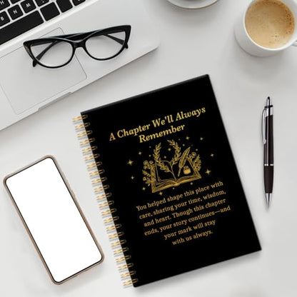 A Chapter We Will Always Remember Spiral Notebook Gifts for Leader - color: Black115