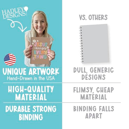 Christian Journals for Women - Bible Notebook for Note Taking - style: Kraft Colorful