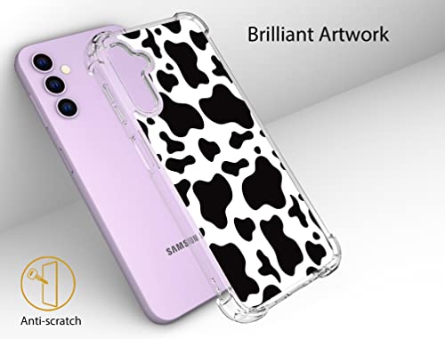 for Samsung Galaxy S23 Case - Black Cow Print - color: Black Cow Print, size: Galaxy S23