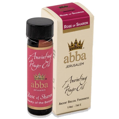 ABBA Oil Rose of Sharon Bottle 1/4oz Anointing Prayer Oil in Gift Box - ABBA Jerusalem (.25oz) - size: 0.25 Fl Oz (Pack of 1)
