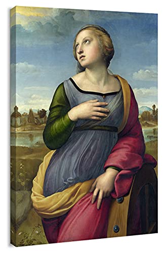 Canvas Print Wall Art - Saint Catherine of Alexandria by Raphael - 12x18 inches - color: Saint Catherine of Alexandria, size: 18"L x 12"W
