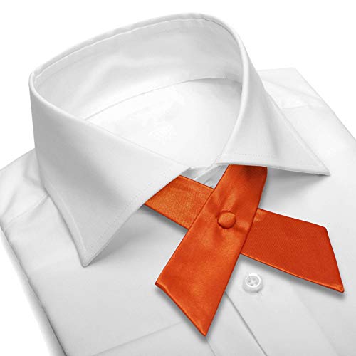Women's or Men's Crossover Neck Tie Solid Color Continental Tie - color: Burnt Orange