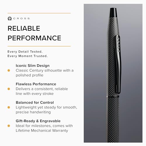 Cross Classic Century Slate Gray Diamond Ballpoint Pen, Black Ink - color: Grey