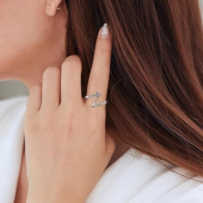 ONEFINITY Cross Rings for Women 925 Sterling Silver Faith Cross Adjustable Ring Christian Spoon Rings Religion Jewelry For Women Daughter Friend - color: Jesus