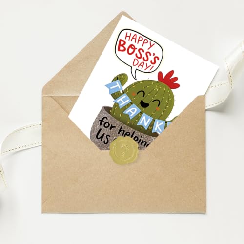 Cute Boss Day Card Gifts, Boss's Day Gifts for Women Men - color: BK-139