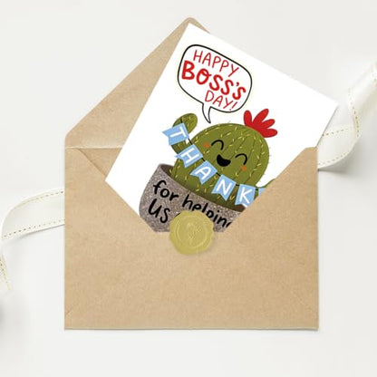 Cute Boss Day Card Gifts, Boss's Day Gifts for Women Men - color: BK-139
