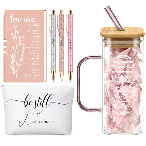 Skylety 6 Pcs Christian Gifts Set for Women Bible Study Supplies, Rose Gold - color: Rose Gold
