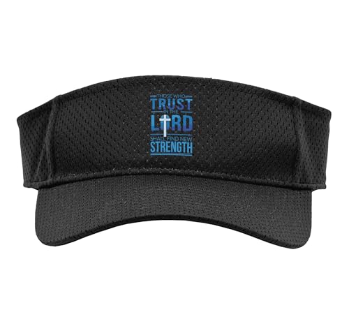 Trust in the Lord Jesus Faith Christian Bible Verse Sport Sun Visor - color: Black