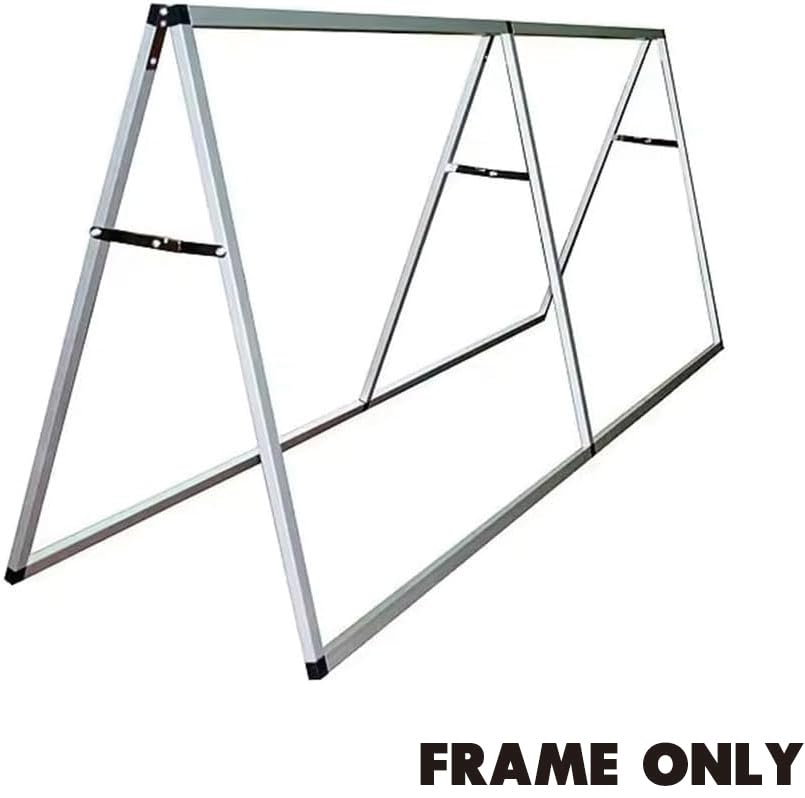 Aluminum Horizontal A-Frame Banner Stand-3’x 8’ Portable Outdoor Indoor Banner Stand, for Promotion & Sport Events, Advertising Display, Frame Only