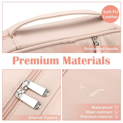 Small Bible Cover Case for Women and Men, 9x6 PU Leather Bible Sleeve, Compact Travel Bible Carrier Bag with Front Pen Holders, Zipper Closure, Inner Pockets - Beige - color: Beige, size: 9''x6.5''